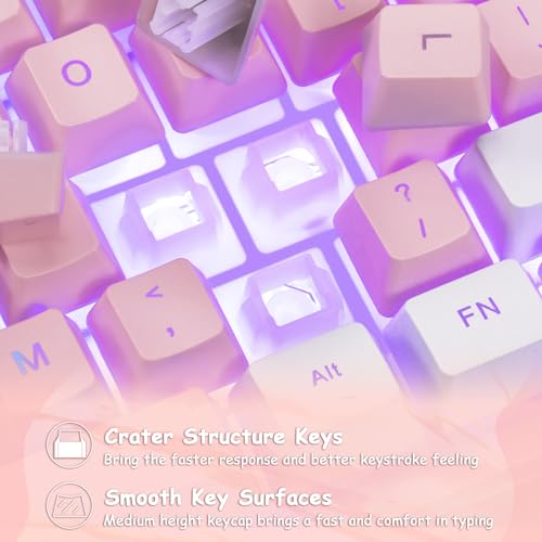 CHONCHOW Pink Gaming Keyboard Mouse Combo 3-Color Backlit