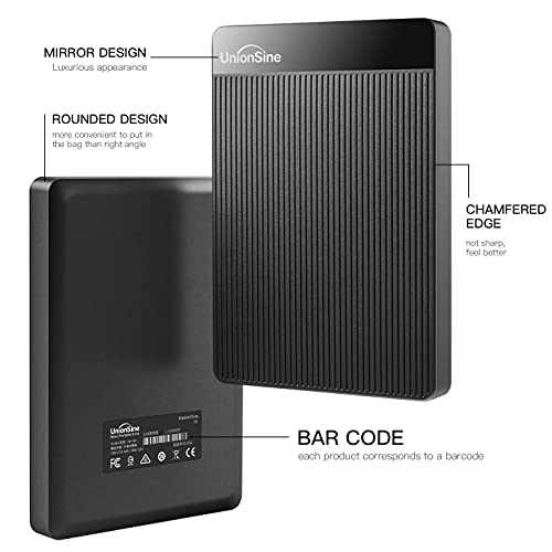 Ultra Slim 1TB External Hard Drive PC Mac PS4 Xbox Wifi Communication