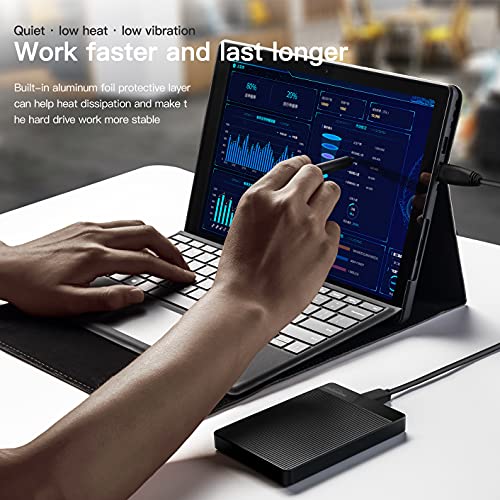 Ultra Slim 1TB External Hard Drive PC Mac PS4 Xbox Wifi Communication