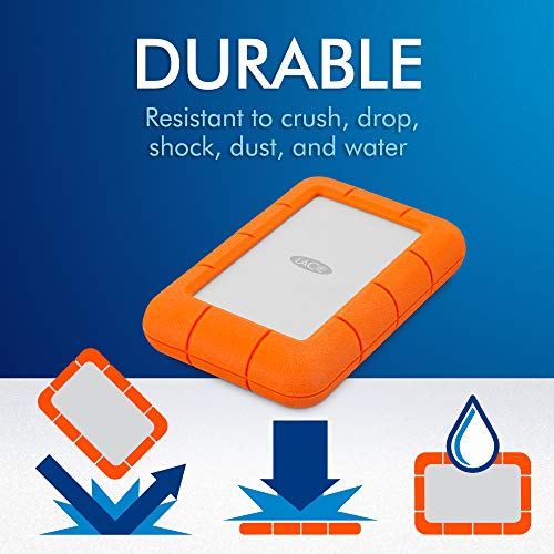 LaCie 5TB Portable External HDD - USB 3.0/2.0 Compatible