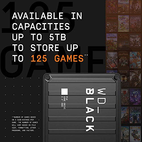 WD_BLACK 5TB P10 Game Drive - Playstation, Xbox, PC