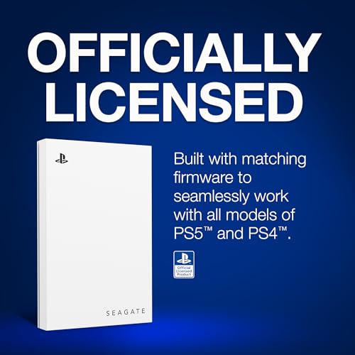 Seagate 5TB Game Drive for PS5 - USB 3.0, Blue LED