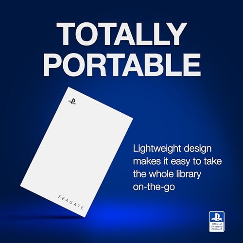 Seagate 5TB Game Drive for PS5 - USB 3.0, Blue LED