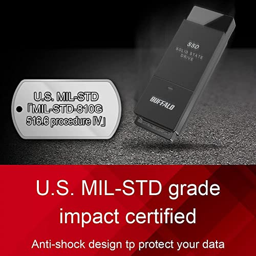 BUFFALO External SSD 500GB - Fast Data Transfer