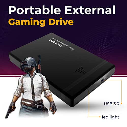 SUHSAI Gaming 320GB Portable External USB 3.0 HDD