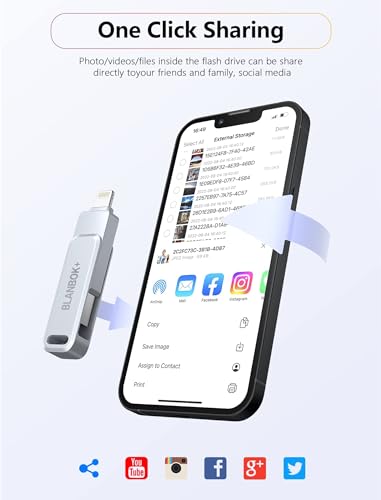 256GB MFi Certified Flash Drive for iPhone & Android