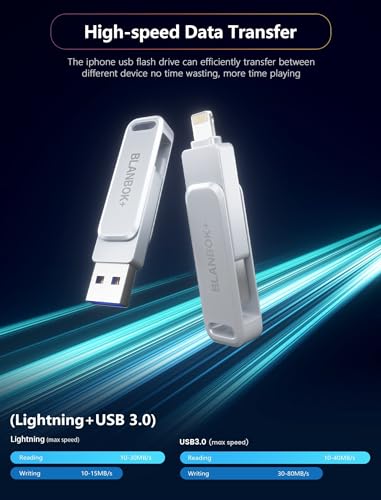 256GB MFi Certified Flash Drive for iPhone & Android