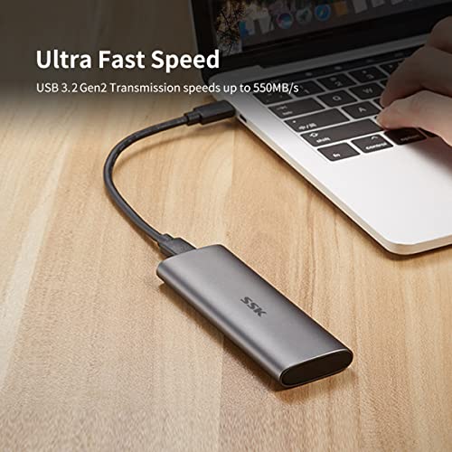 SSK 256G Portable External SSD USB-C Mini Drive