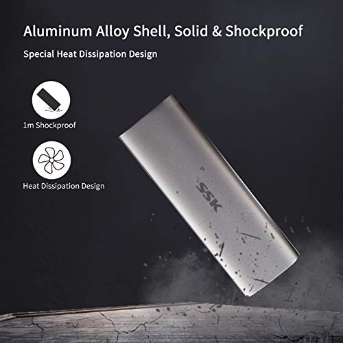 SSK 256G Portable External SSD USB-C Mini Drive