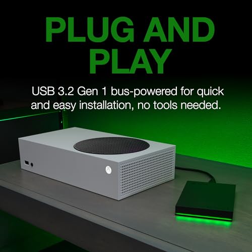 Seagate Xbox Game Drive 4TB Portable HDD, Xbox Certified