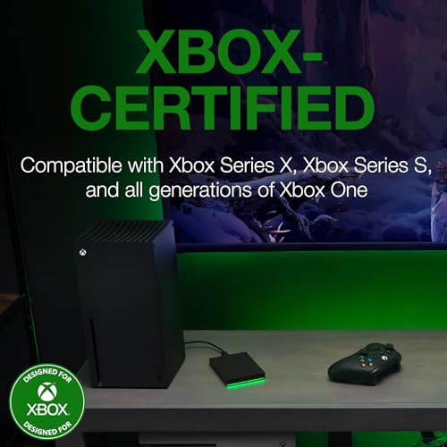 Seagate Xbox Game Drive 4TB Portable HDD, Xbox Certified