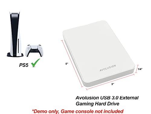 Avolusion 1TB USB 3.0 Gaming Hard Drive - White