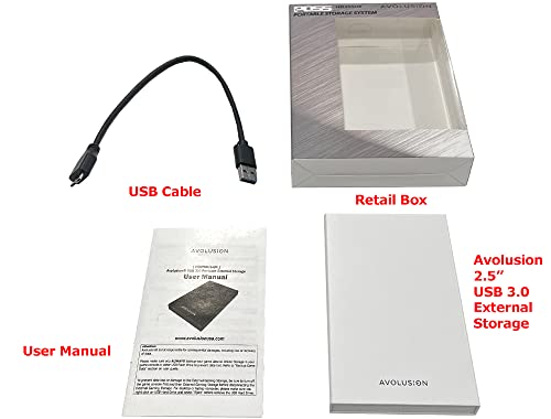 Avolusion HD250U3-WH 1TB Portable Gaming Hard Drive