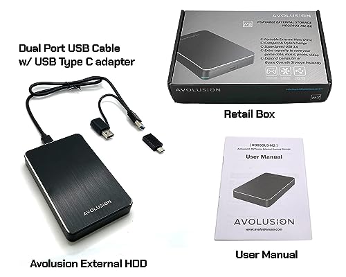 Avoluxion 1TB USB 3.0 Portable Hard Drive PS4