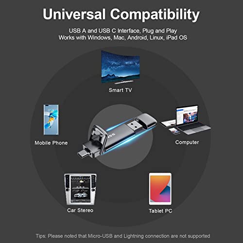 2TB External USB SSD, 550MB/s, 2-in-1 Dual Drive