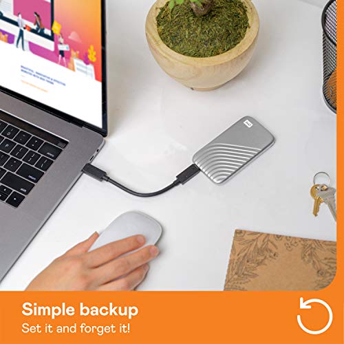 WD 2TB My Passport SSD External Drive, Silver