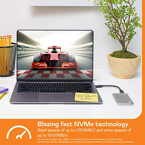 WD 2TB My Passport SSD External Drive, Silver