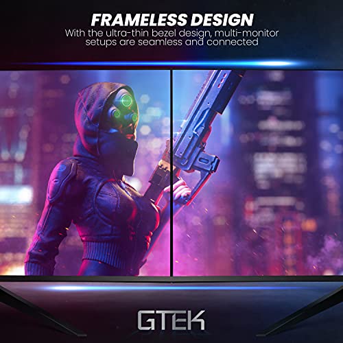 GTek 27" Frameless Curved Gaming Monitor, Full HD