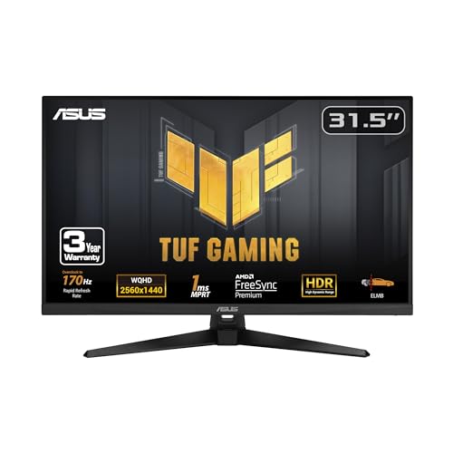 ASUS TUF Gaming 31.5” 1440P HDR Monitor - QHD 170Hz