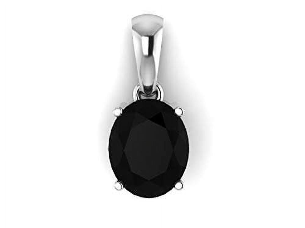 Certified Black Onyx Sterling Silver Handmade Pendant
