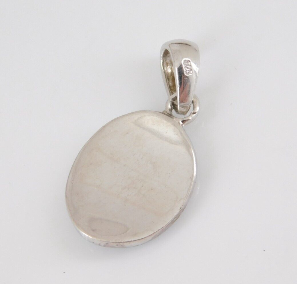 Opal & Onyx Pendant in 925 Sterling Silver