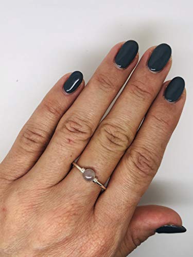 925 Silver Round Rose Quartz Ethnic Vintage Ring