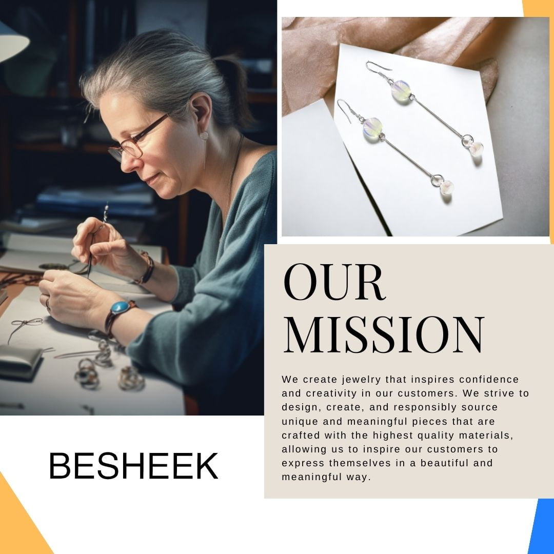 Glass Drop Moonstone Earrings - Sterling Silver by BESHEEK