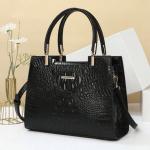 Luxury Crocodile Print Leather Handbag for Ladies