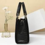 Luxury Crocodile Print Leather Handbag for Ladies