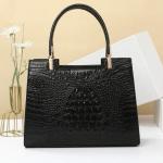 Luxury Crocodile Print Leather Handbag for Ladies