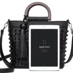 Luxury Rivet Sheepskin Leather Handbag for Women