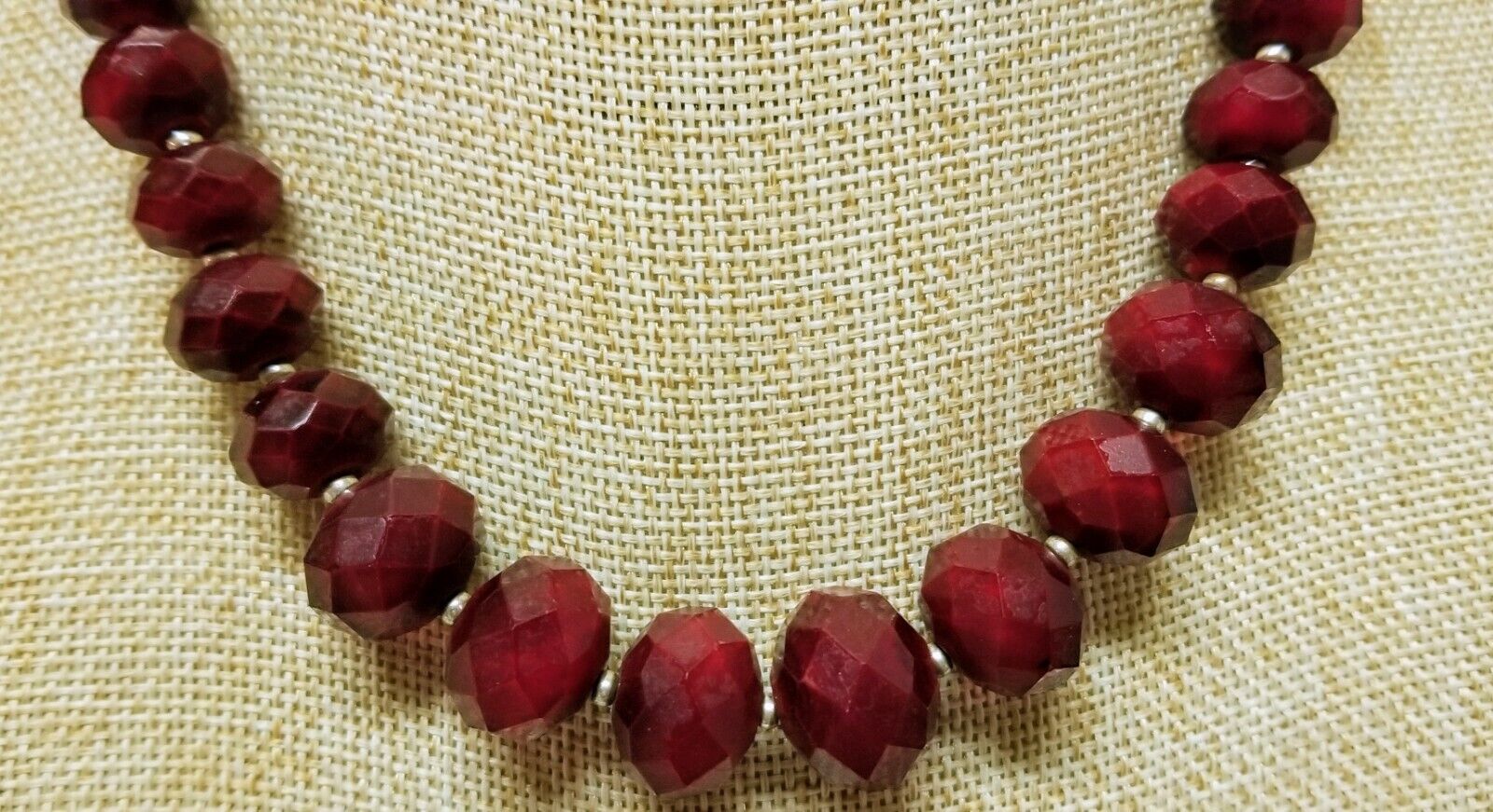 Red Simulated Bead Necklace from White House Black Market