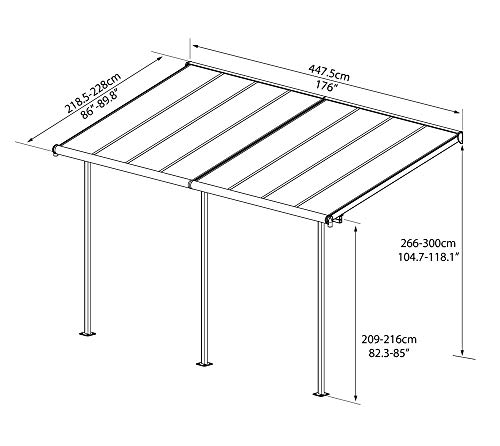 Palram Canopia Sierra Patio Cover (2.3x4.6, White)