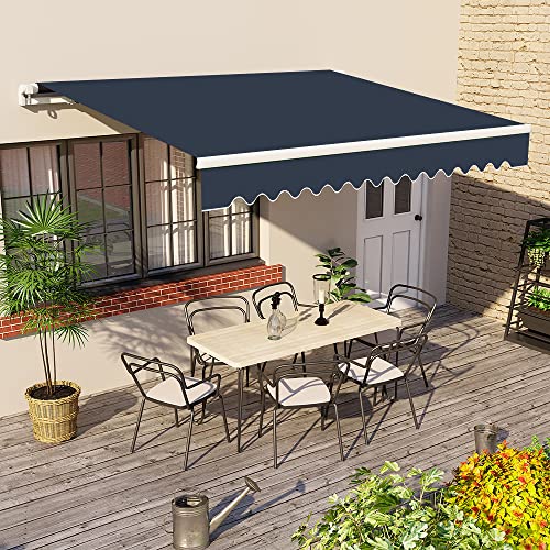 DIY Patio Retractable Sun Shade Canopy - Blue