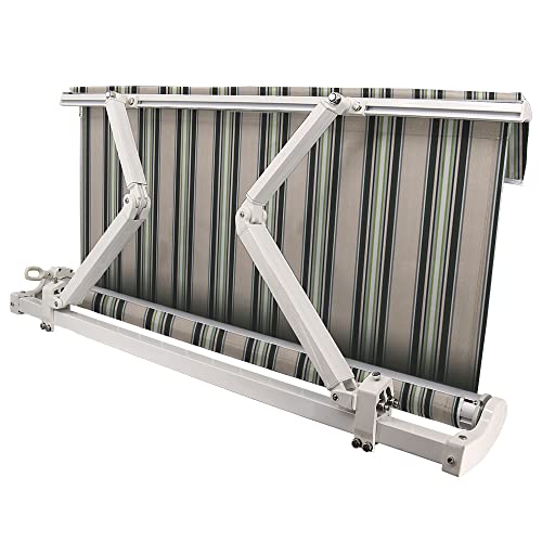 2.5m DIY Retractable Patio Awning - Multi-Stripe
