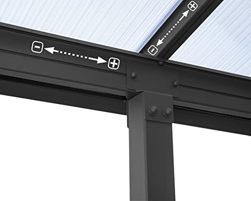 Palram OLYMPIA 3X4.25 GREY CLEAR PATIO COVER