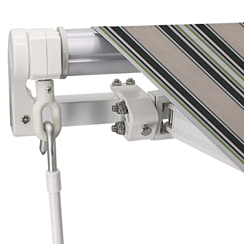 2.5m DIY Retractable Patio Awning - Multi-Stripe