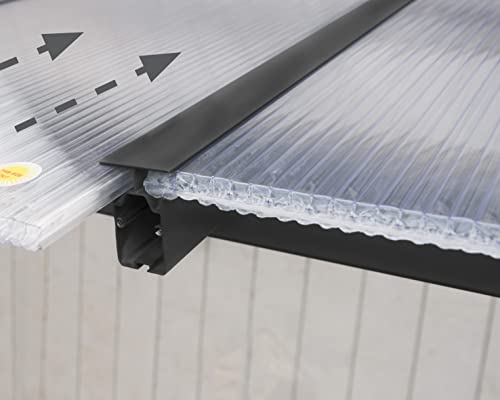 Palram OLYMPIA 3X4.25 GREY CLEAR PATIO COVER