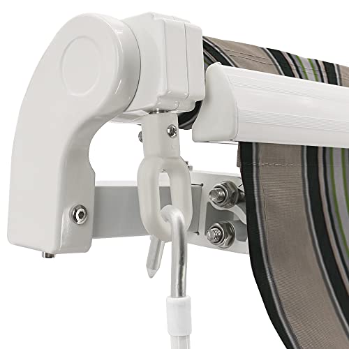 2.5m DIY Retractable Patio Awning - Multi-Stripe