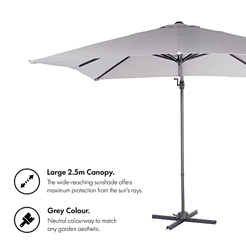VonHaus Hanging Cantilever Parasol with UV Protection