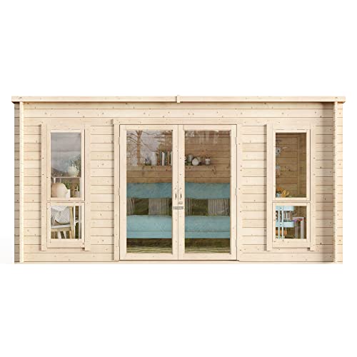 Modern Pent Log Cabin Summerhouse Garden Studio