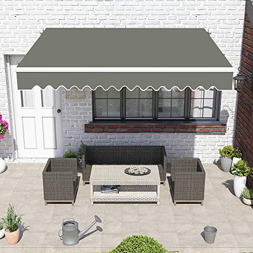Grey DIY Retractable Patio Awning - 4m x 3m