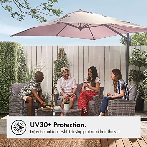VonHaus Hanging Cantilever Parasol with UV Protection