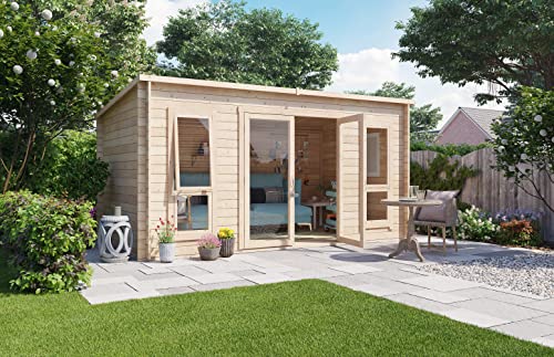 Modern Pent Log Cabin Summerhouse Garden Studio