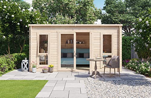 Modern Pent Log Cabin Summerhouse Garden Studio