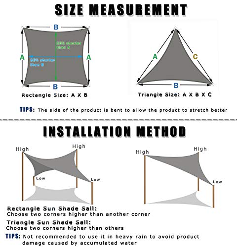 Waterproof Sun Shade Sail for Garden Patio