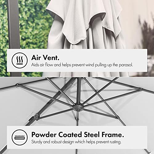 VonHaus Hanging Cantilever Parasol with UV Protection