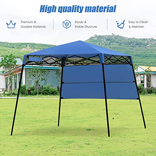GYMAX Waterproof Pop-Up Gazebo Tent (Blue)