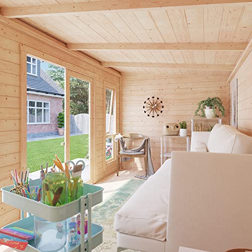 Modern Pent Log Cabin Summerhouse Garden Studio