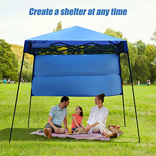 GYMAX Waterproof Pop-Up Gazebo Tent (Blue)